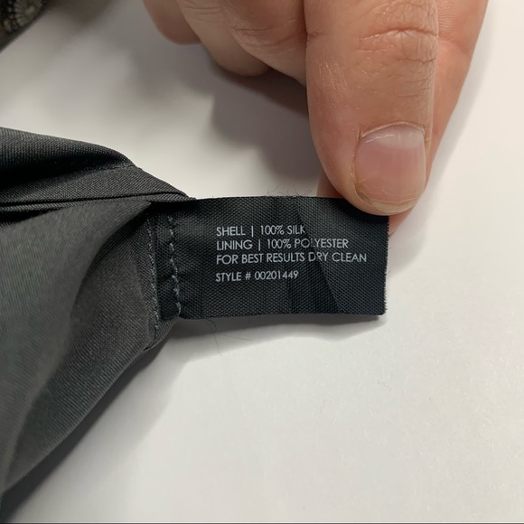 CLUB MONACO 100% SILK PATTERNED LINED DRESS 00 - Picture 9 of 9